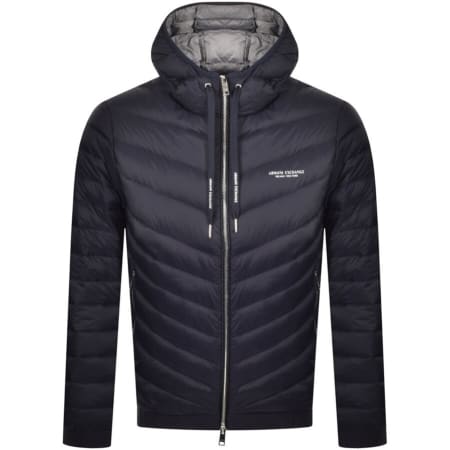 Product Image for Armani Exchange Hooded Down Jacket Navy