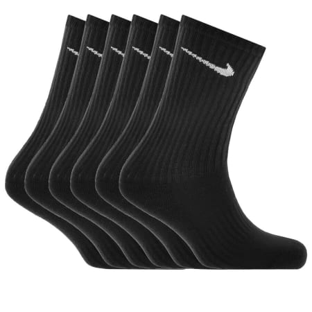Product Image for Nike 6 Pack Crew Socks Black