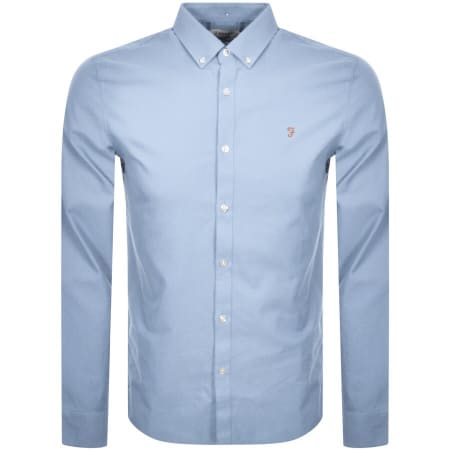 Product Image for Farah Brewer Slim Fit Shirt Blue