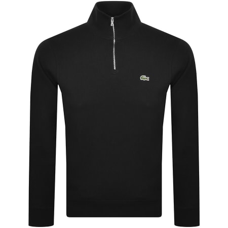 Product Image for Lacoste Half Zip Logo Sweatshirt Black