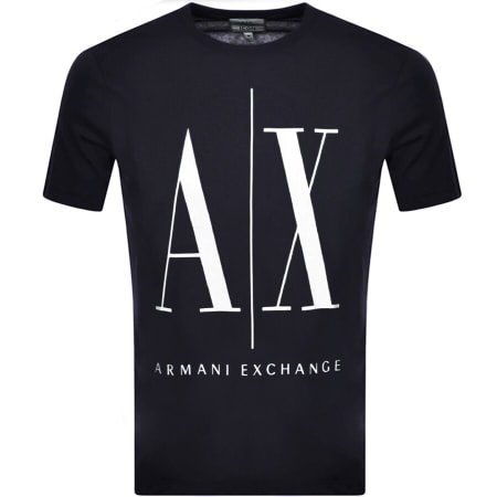 Product Image for Armani Exchange Crew Neck Logo T Shirt Navy
