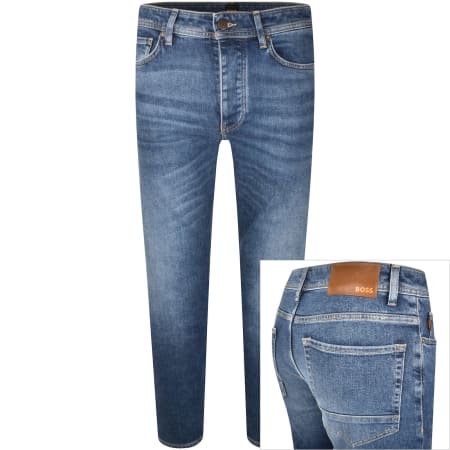 Product Image for BOSS Taber Tapered Fit Mid Wash Jeans Blue