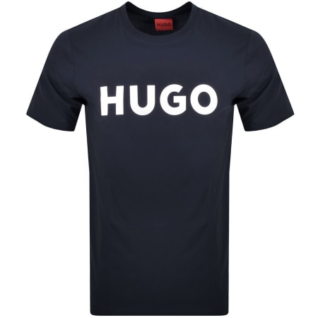 Product Image for HUGO Dulivio Crew Neck Short Sleeve T Shirt Navy