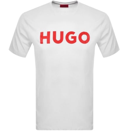 Product Image for HUGO Dulivio Crew Neck Short Sleeve T Shirt White