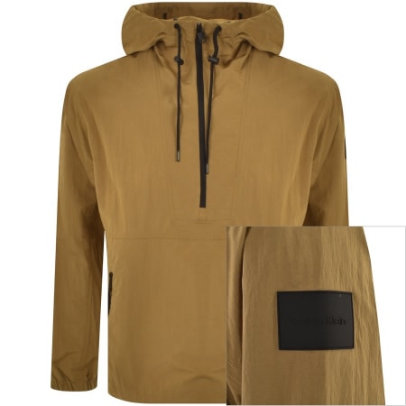 Product Image for Calvin Klein Half Zip Windcheater Jacket Brown