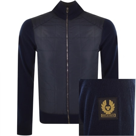 Product Image for Belstaff Kelbrook Full Zip Knit Jumper Navy