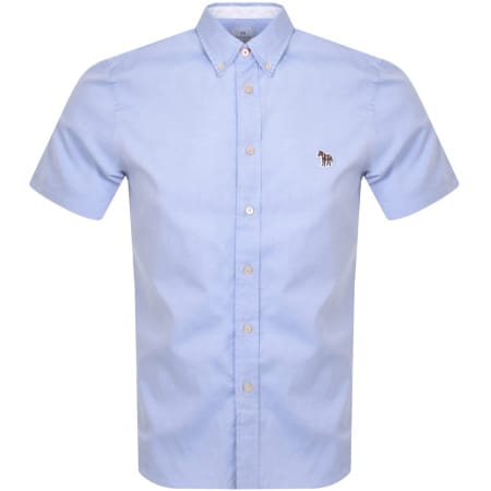 Product Image for Paul Smith Zebra Short Sleeved Shirt Blue