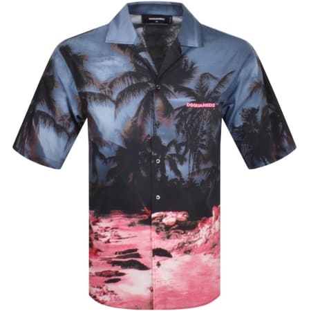 Product Image for DSQUARED2 Logo Short Sleeve Shirt Blue