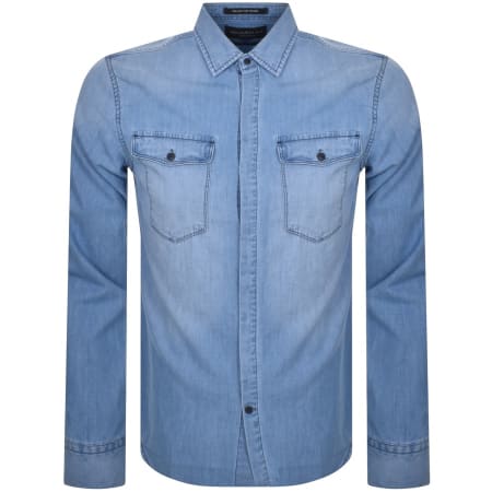 Product Image for Replay Denim Long Sleeve Shirt Blue