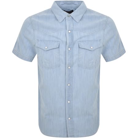 Product Image for True Religion Big T Western Shirt Blue