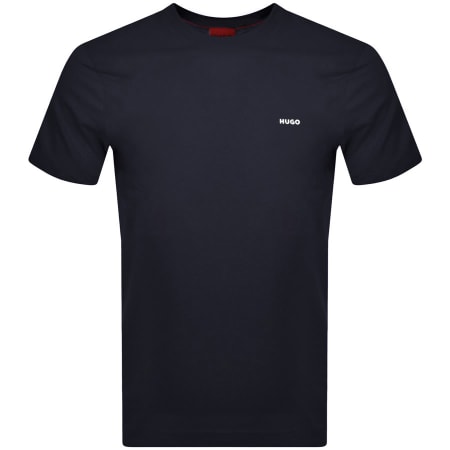 Product Image for HUGO Dero222 Crew Neck Short Sleeve T Shirt Navy