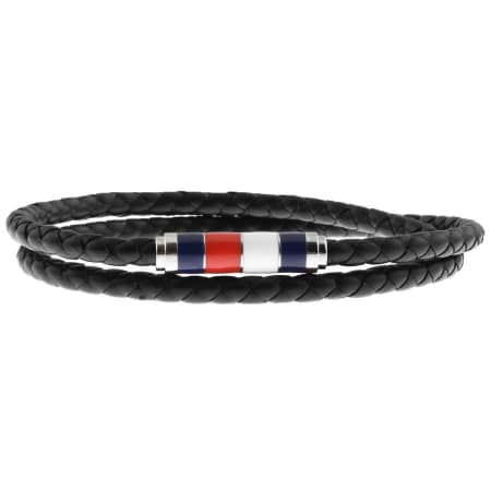 Product Image for Tommy Hilfiger Double Wrap Leather Bracelet Black