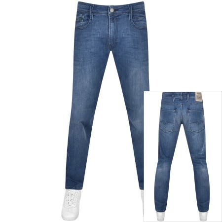 Product Image for Replay Anbass Slim Fit Jeans Mid Wash Blue
