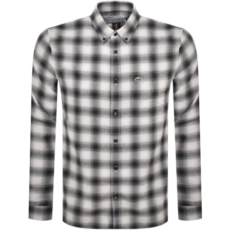 Product Image for Lacoste Check Long Sleeved Shirt Black