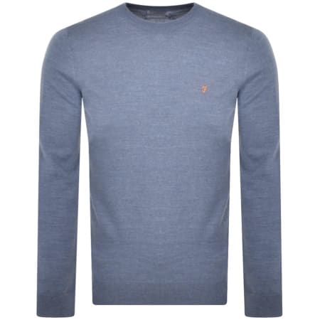 Product Image for Farah Vintage Mullen Merino Wool Jumper Blue