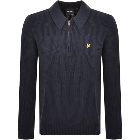 Product Image for Lyle And Scott Textured Rugby Knit Jumper Navy