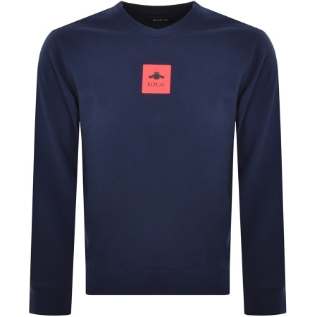 Product Image for Replay Crew Neck Sweatshirt Navy