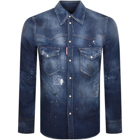 Product Image for DSQUARED2 Fashion Western Denim Shirt Blue