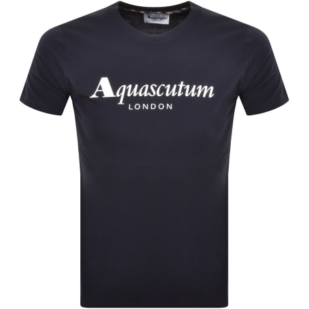 Product Image for Aquascutum Logo T Shirt Navy