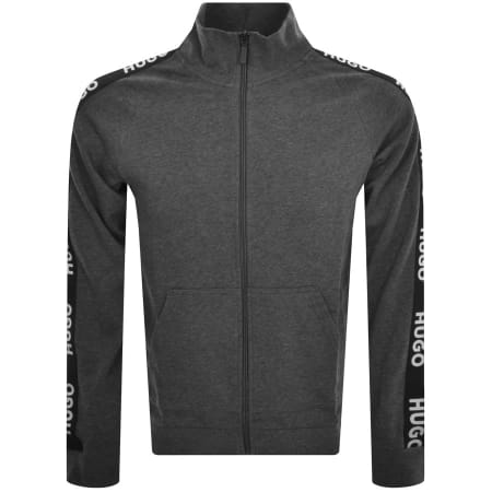 Product Image for HUGO Sporty Logo Zip Sweatshirt Grey