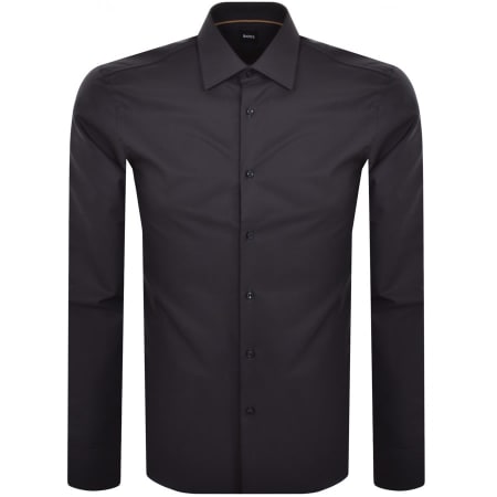 Product Image for BOSS H Hank Kent Long Sleeved Shirt Navy