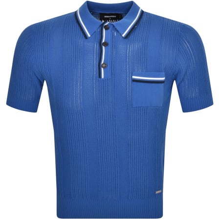 Product Image for DSQUARED2 Knit Polo T Shirt Blue