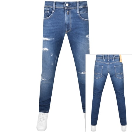Product Image for Replay Anbass Slim Fit Jeans Mid Wash Blue