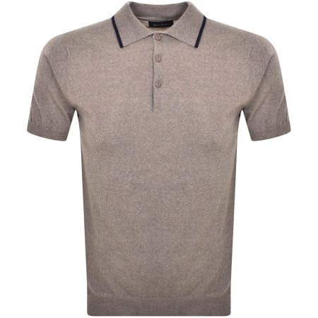 Product Image for Oliver Sweeney Covehite Knit Polo T Shirt Brown