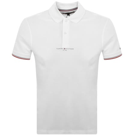 Product Image for Tommy Hilfiger Logo Tipped Polo T Shirt White