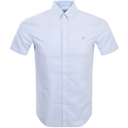 Product Image for Farah Vintage Brewer Short Sleeve Shirt Blue