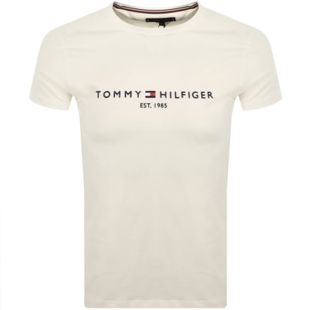 Product Image for Tommy Hilfiger Logo T Shirt Cream