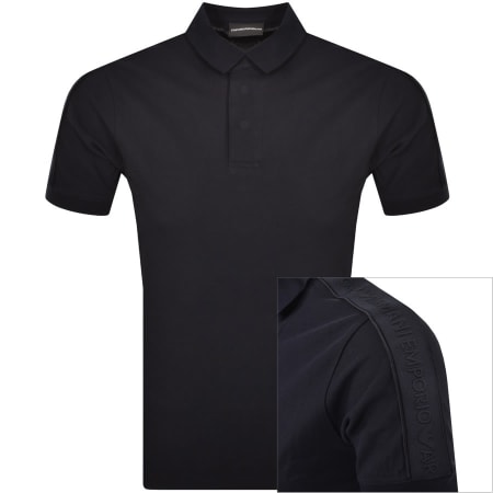 Product Image for Emporio Armani Short Sleeved Polo T Shirt Navy