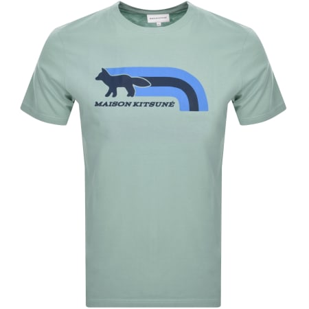 Product Image for Maison Kitsune Flash Fox T Shirt Blue