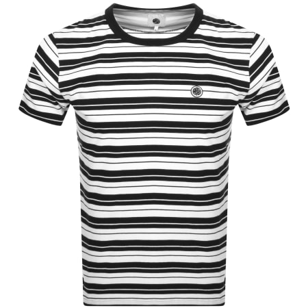 Product Image for Pretty Green Capella Stripe Logo T Shirt Black