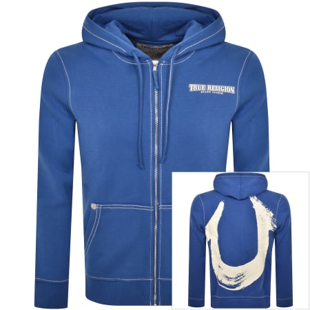 Product Image for True Religion Painted Big T Hoodie Blue