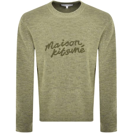 Product Image for Maison Kitsune Handwriting Knit Jumper Green