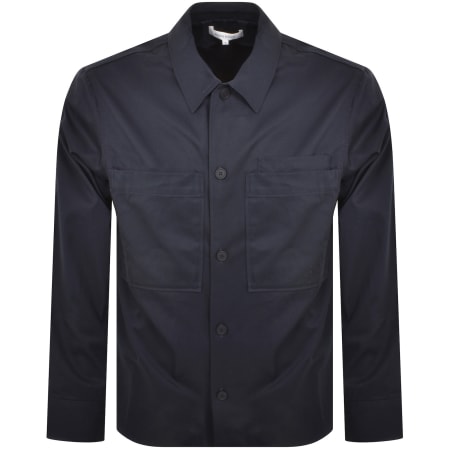 Product Image for Maison Kitsune Logo Overshirt Navy