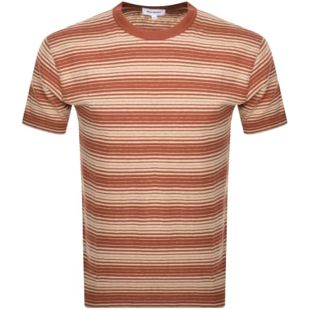 Product Image for Norse Projects Johannes Spaced Stripe T Shirt Red