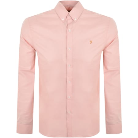 Product Image for Farah Vintage Brewer Long Sleeve Shirt Pink