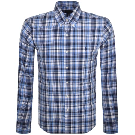 Product Image for Ralph Lauren Custom Fit Long Sleeve Shirt Blue