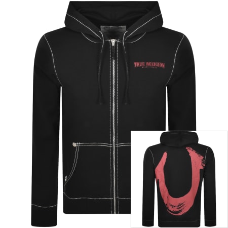 Product Image for True Religion Painted Big T Full Zip Hoodie Black