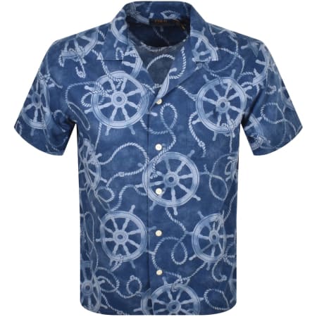 Product Image for Ralph Lauren Short Sleeve Patterned Shirt Blue