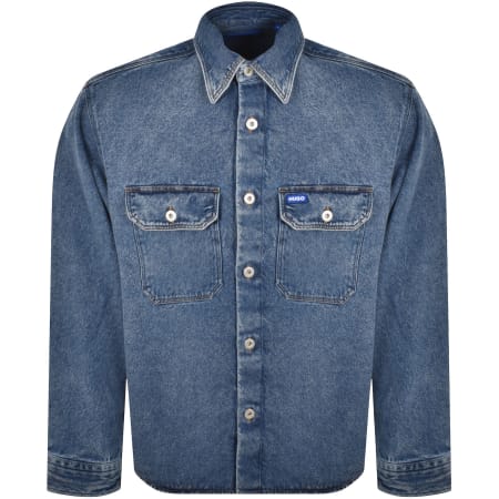 Product Image for HUGO Blue Ebolt Denim Overshirt Blue