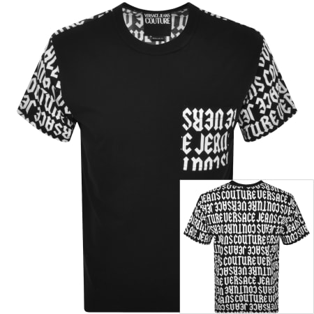 Product Image for Versace Jeans Couture Goth Monogram T Shirt Black