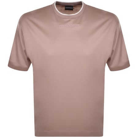 Product Image for Emporio Armani Crew Neck Logo T Shirt Pink