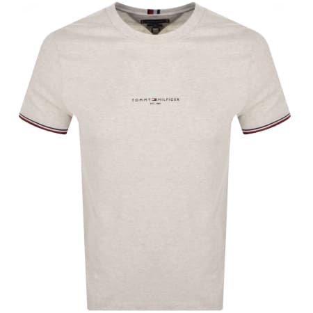 Product Image for Tommy Hilfiger Logo Slim Fit T Shirt Beige