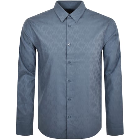 Product Image for Armani Exchange Long Sleeve Shirt Blue