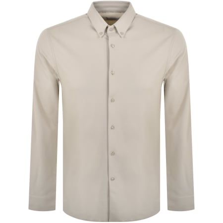 Product Image for Calvin Klein Long Sleeve Pique Shirt Beige