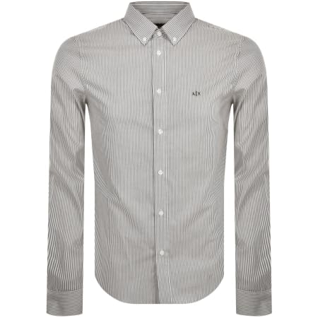 Product Image for Armani Exchange Regular Fit Stripe Shirt White