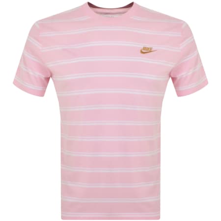 Product Image for Nike Club Stripe T Shirt Pink